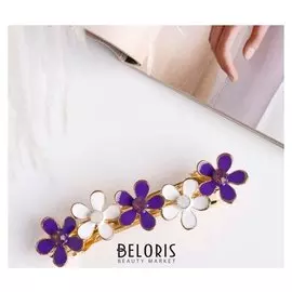 Заколка-автомат для волос "Сандрин" цветочки
