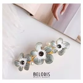 Заколка-автомат для волос "Сандрин" три цветка