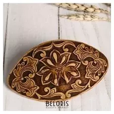 Заколка «Василек», береста