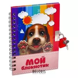 Записная книжка на замочке "Мой блокнотик"