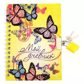 Записная книжка на замочке "Мой дневник", 50 листов, А6