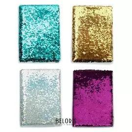 Записная книжка подарочная А5, 80 листов в линейку «Пайетки», двуцветная