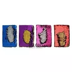 Записная книжка подарочная а6+, 80 листов в клетку «Пайетки», двухцветная