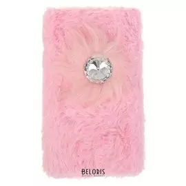 Записная книжка подарочная формат А6 80 листов, линия, мех со стразой