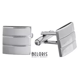 Запонки стальные "Квадрат" объёмный, цвет серебро