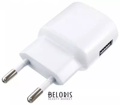 Зарядное устройство сетевое (220 В) RED LINE ТС-1A, кабель для IPhone (iPad) 1 м, 1 порт USB, выходной ток 1 А, белое