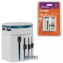Зарядное устройство сетевое универсальное (100-240 В) DEFENDER Voyage Epc-21, 5 V/2,1 А, белое
