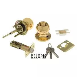 Защелка "Аллюр" 5560 PB, ключ/фиксатор, цвет латунь