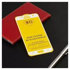 Защитное стекло 9D Luazon для Samsung Galaxy S7, полный клей, 0.33 мм, 9Н, белое