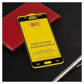 Защитное стекло 9D Luazon для Samsung Galaxy J5 2016, полный клей, 0.33 мм, 9Н, чёрное