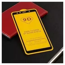 Защитное стекло 9D Luazon для Samsung Galaxy A7 (2018), полный клей, 0.33 мм, 9Н, чёрное