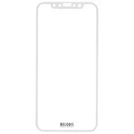 Защитное стекло для iPhone X/XS Full Screen (3D), RED LINE, белый