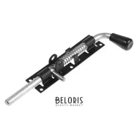 Засов с пружиной зсп-300 мод.2, с проушиной, черный