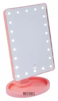 Зеркало Luazon Kz-06, подсветка, 26,5 × 16 × 12 см, 4*аа, 22 диода, сенсорная кнопка 531969