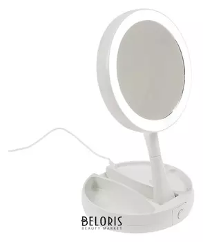 Зеркало Luazon Kz-09, подсветка, 30 × 16 × 16 см, увеличение х10, 4*аа, USB