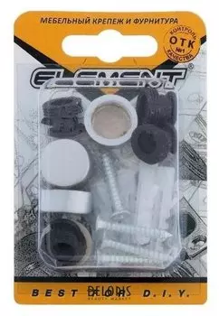 Зеркалодержатель D=17 мм, мет+пласт.№ 3, матовый хром, 4 шт.