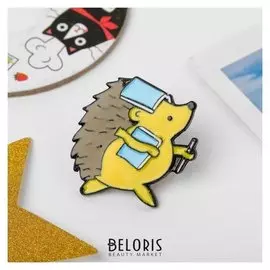 Значок "Ёжик" ученик, цветной