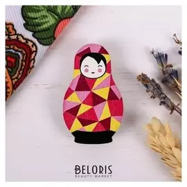 Значок «Матрёшка. ломаная»