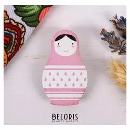 Значок «Матрёшка. розовая»