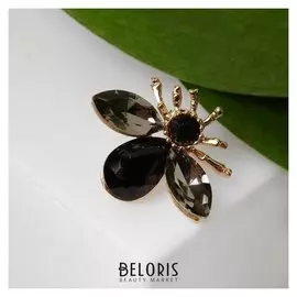 Значок "Муха", цвет чёрный в золоте