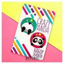 Значок на подложке "Crazy Panda"