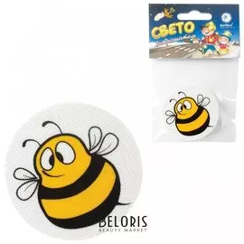 Значок светоотражающий "Пчёлка", 50 мм