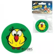 Значок светоотражающий "Желтая птичка", 50 мм