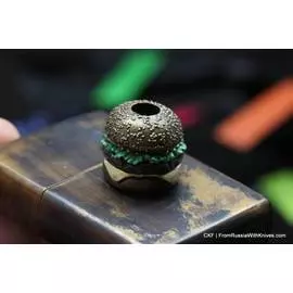 Бусина "Бургер" (Латунь,бронза,эмаль)