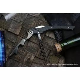 Фарфалли - FR T010.CF FIBRA - нож сомелье, корпус из карбона