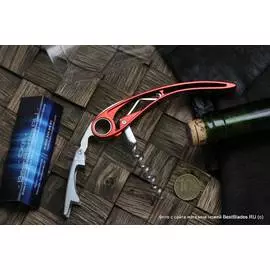 Farfalli - FR T012.05 ARIA - нож сомелье, корпус цельнометалл.,аллюмин., цвет красн.