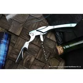 Farfalli - FR T022.BL T22 TITANIUM - нож сомелье, цельнометалл. корпус из титана синего цвета
