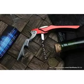 Farfalli - FR T209.05 XL - нож сомелье, цельнометаллический корпус из аллюм. красн. цвета