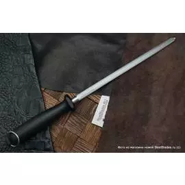 Мусат FL5510-250 стальной, 25 см, черная рук-ть