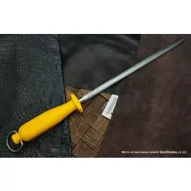 Мусат FL5520-250 - мусат стальной, 25 см, желтая рук-ть