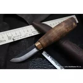 Нескладной нож Ahti Puukko Tikka (Carbon Steel) 60 мм. 9610 (Ahti)