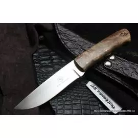 Нескладной нож Croc, Spalted Maple 100 мм. AB/Croc R SPALTED MAPLE (Arno Bernard)