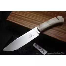 Нескладной нож Elephant Limited, рог барана 120 мм. AB/Elephant SHEEP HORN LI (Arno Bernard)