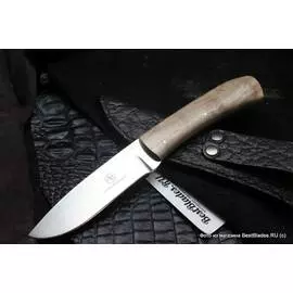 Нескладной нож Kudu, Spalted Maple 80 мм. AB/Kudu R SPALTED MAPLE (Arno Bernard)