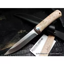 Нож с фиксированным клинком АиР Пескарь (карельская береза, 95х18)