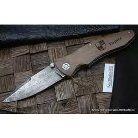 Нож складной Boker 110192DAM Tirpitz-Damascus Wood