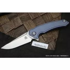 Нож складной Maxace Aiorosu Heng (Синий титан,Stonewash Blade,14c28n)AH07