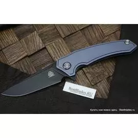 Нож складной Maxace Aiorosu Heng (Синий титан,Black Blade,14c28n)AH09