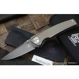 Нож складной Maxace Aiorosu Zong (Пескоструенный титан,Gray Blade,14c28n)AZ06