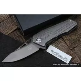 Нож складной Maxace Panzer (Рукоять стоунвош,серый клин,14C28N)MPZ04