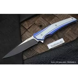 Нож складной Maxace Ranger (Бело-синяя G10, клинок черный стоунвош,XW42)MRG06