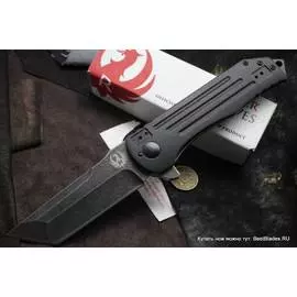 Нож складной Ruger Knives 2-Stage™ Flipper, Blackwashed Plain Blade 100 мм. CRR2101K (CRKT)