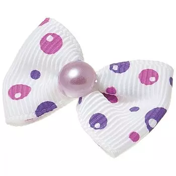 Бантик V.I.PET Бабочка "Ностальжи" белый (пара) 3,5х2,5см