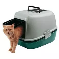 Биотуалет для кошек FERPLAST MAGIX с угол. фильтр. 3-дно 56х46х41см