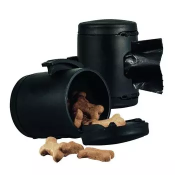 Бокс для лакомств или пакетиков для сбора фекалий Flexi Multi box S-М/L черный