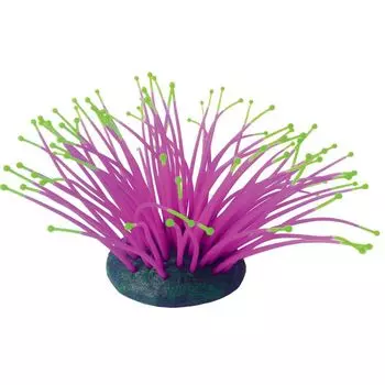 Декор для аквариумов JELLYFISH Коралл Актиния светящийся фиолетовый 9,5х8,5х9см